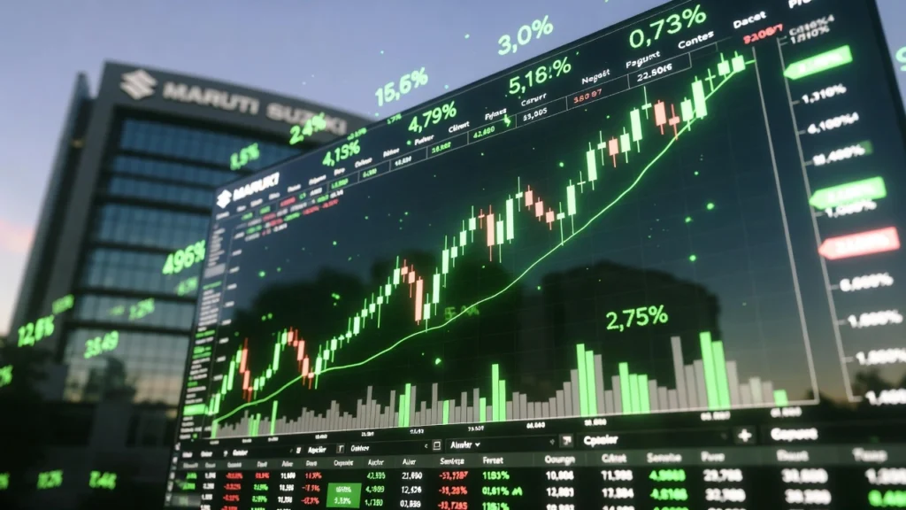 Maruti Suzuki शेयर लाइव अपडेट: लेटेस्ट प्राइस, मार्केट कैप, वॉल्यूम और निवेश विश्लेषण