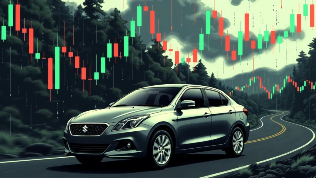 Maruti Suzuki शेयरों में 6-दिन की बढ़त के बाद गिरावट, HSBC ने निकाला अलर्ट; ऑटो इंडेक्स 1% डाउन